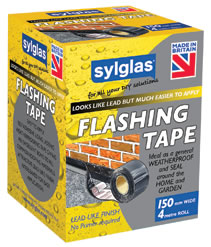 Flashing Tape by Sylglas - recommended for repairing damaged flashings, sealing gutters, downpipes and used for decorative finishes
